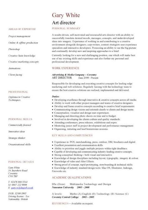 Strategic thinker with a talent for fostering cooperation and communication between board members, shareholders and other in the work history section, the managing director resume template for word lists and describes previous positions. art director CV sample, highly creative, Work with ...
