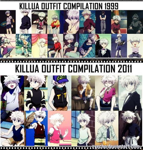 Killua Outfit Compilation 1999 And 2011 Version By Zyecho On Deviantart