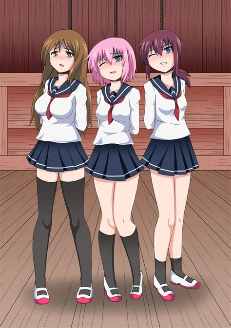 The Big Imageboard Tbib 3girls Character Request Hanging Multiple Girls Noose Peril School