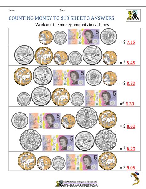 Money Year 2pdf Money Worksheets Money Math Money Designed By