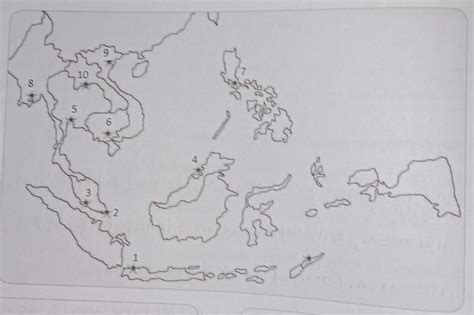 Asean Peta Asia Tenggara Hitam Putih Peta Asia Tenggara Lengkap Untuk