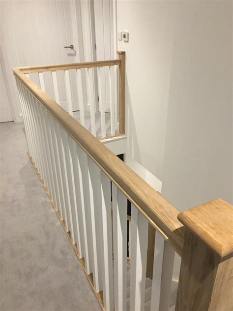This Wonderful Combination Of White Painted Spindles With An Oak