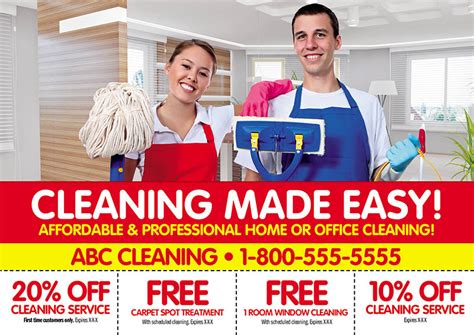 Brilliant Cleaning Services Maid Janitorial Direct Mail Postcard