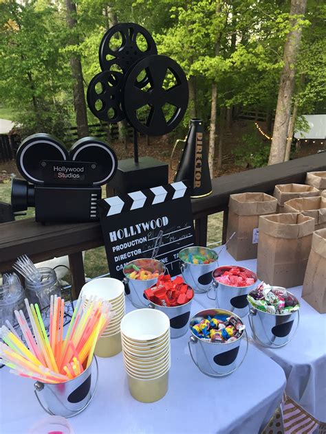 Outdoor Movie Partycandy And Popcorn Station Sweet16outdoorparty