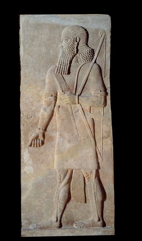 Art Mesopotamia Assyria Warrior In Arms From The Court Of The Palace