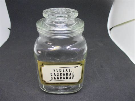 Antique Pharmacy Jar Pharmaceutical Medical Medicine Clear Glass