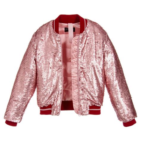 Monnalisa Chic Girls Pink Sequin Jacket Childrensalon Outlet