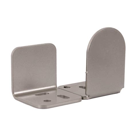 This guides 2 doors to slide in front / behind each other to access one side of a closet or another. Quiet Glide 1-3/8 in. x 2-1/4 in. Dome Satin Nickel Center Floor Guide-QG1301DG02 - The Home Depot