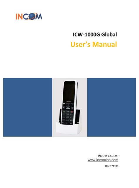 Incom Icw 1000g Global Ip Phone User Manual Manualslib
