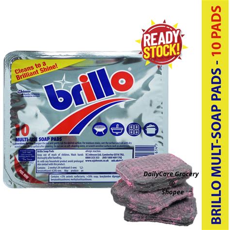 Brillo Multi Use Soap Steel Wool Pads Pack Of 10 Shopee Malaysia