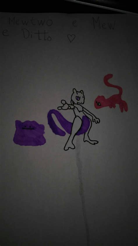 Mewtwo Mew And Ditto By Babinhas On Deviantart