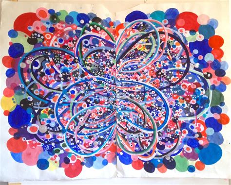 Nina Bovasso Mini Blue Swirly Diptych 2015 40 X 52 Inches Acrylic Watercolor And Ink On Paper