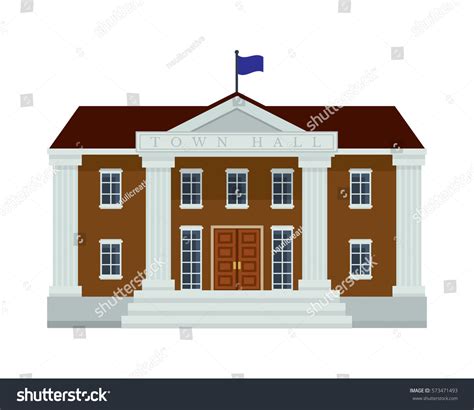 Modern Flat Commercial Government Office Building Stock Vector Royalty