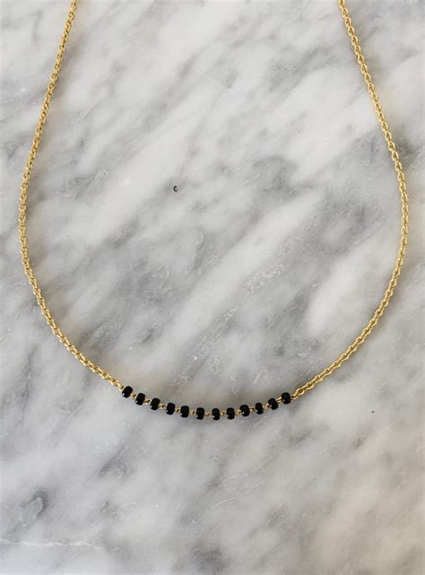 Partial Black Bead Mangalsutra Chain Sampat Jewellers Inc Modern