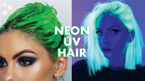 Neon Uv Green Hair Dye Tutorial Youtube