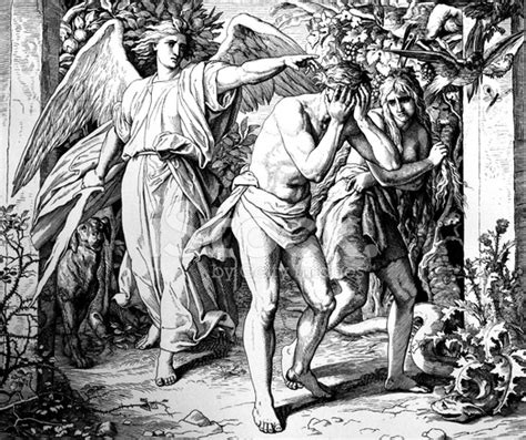 Expulsion Of Adam And Eve From The Garden Of Eden Stock Photo Royalty