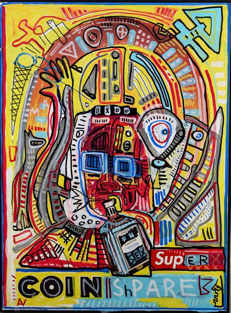 Coin Share Modern Neo Outsider Expressionism Art Brut Figurative