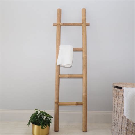 Natural Bamboo Towel Ladder Zaza Homes