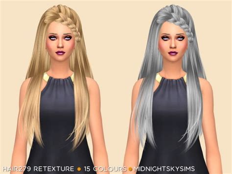 Simsworkshop Hair 279 Natural Color Retextured By Midnightskysims