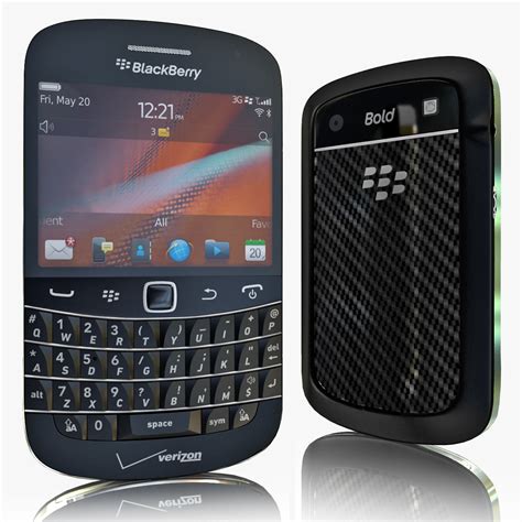 Realistic Blackberry Bold 9930 3d Model