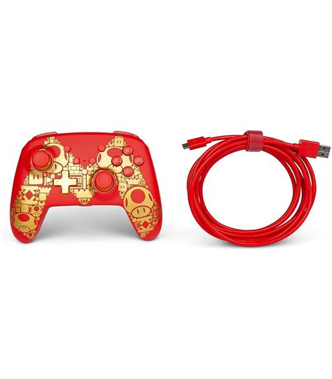 Wired Controller Mario Gold M Switch Power A