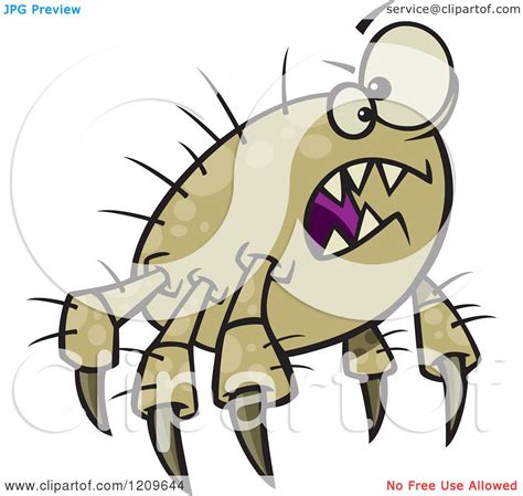 Cartoon Of A Mad Mite Royalty Free Vector Clipart By Ron Leishman