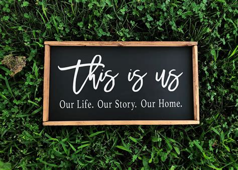 This Is Us Sign Home Decor Wood Signs Farmhouse Signs Etsy Wall