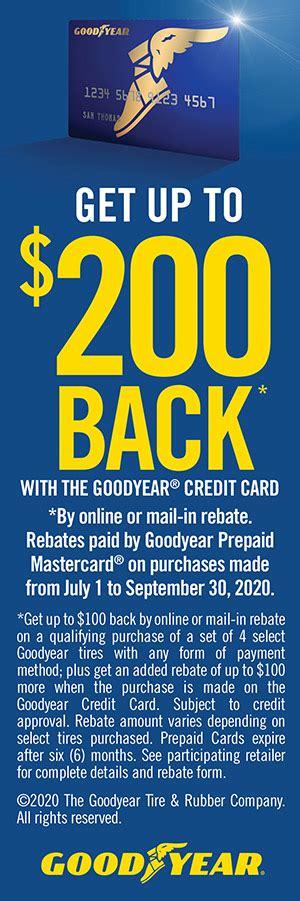 The goodyear credit card> is issued by citibank, n.a. Goodyear NPP3 Summer 2020 Rebate | CJ's Tire