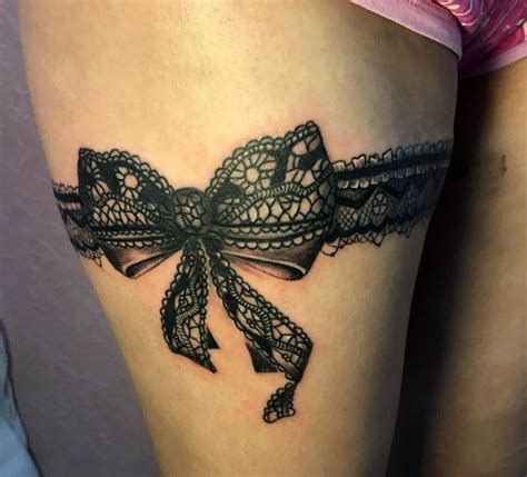 Lace Bow Tattoo Designs 20 Garter Tattoo Designs Ideas Design Trends Lace Bow Tattoos
