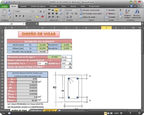 Hoja De Calculo Excel Para Dise O Vigas Civilgeeks Com