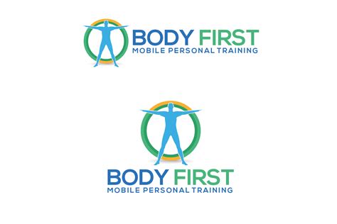 Bold Modern Personal Trainer Logo Design For Body First Mobile