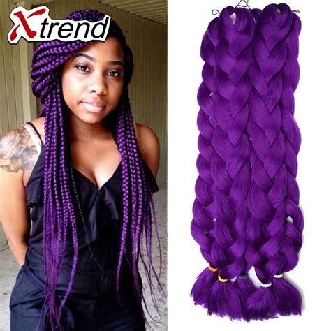 First, you need to part the amount of hair that will be included in the braid. cheap synthetic dreadlock hair extensions 42inch purple ...