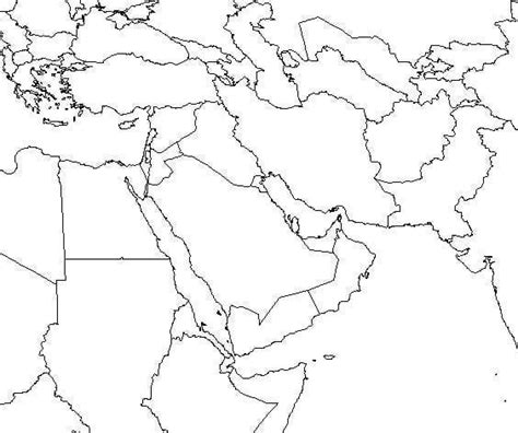 17 Blank Maps Of The United States And Other Countries Middle East