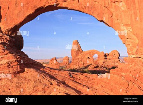 Turret Arch Seen Through The Eye Shaped North Window At Arches National