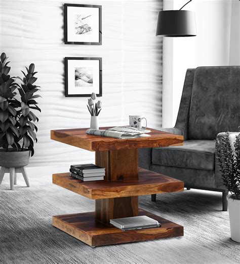 Buy Acropolis Solid Wood Coffee Table In Rustic Teak Finish By
