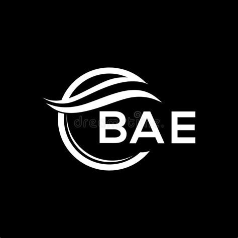 Bae Letter Logo Design On Black Background Bae Creative Circle Letter