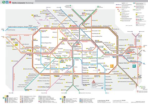 Mapa Y Plano De Metro U Bahn De Berlín Estaciones Y Lineas