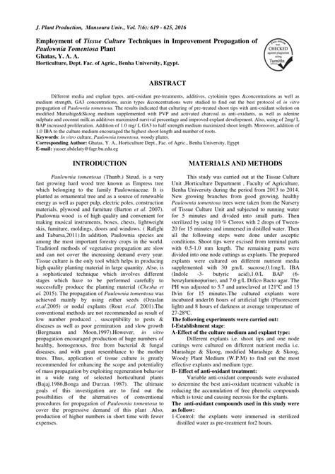 The above prescribed method is adapted for small scale lab and the methodology will be changed according to the conditions available! (PDF) Employment of Tissue Culture Techniques in ...