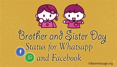 Brother And Sister Day Status Whatsapp And Fb Messages