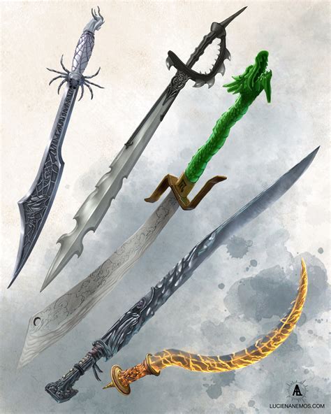 Artstation Magic Swords For Fantasy Ttrpg