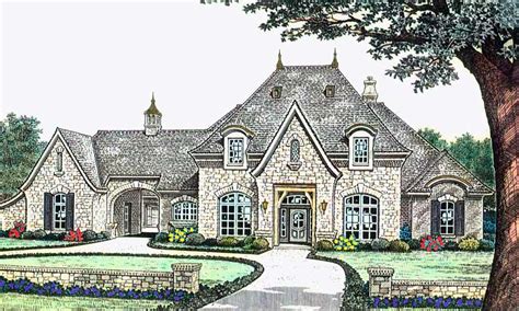 One Story French Country Home Design Plans All Information About