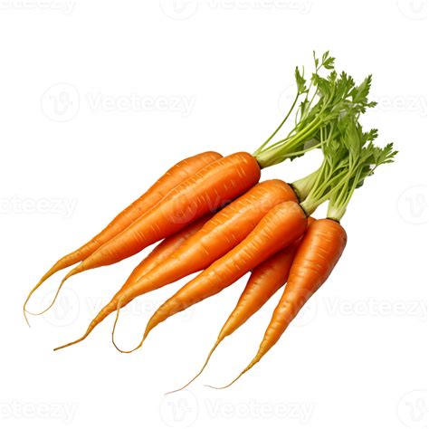 Ai Generated Orange Carrots Vegetable Icon Isolated Transparent