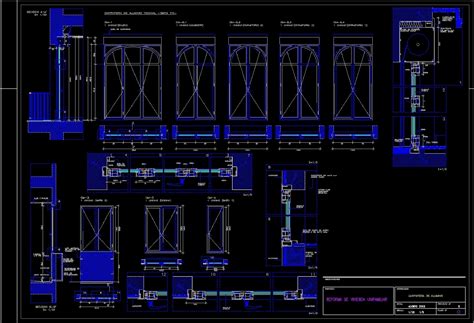 Aluminium Windows With Arcs DWG Detail For AutoCAD Designs CAD