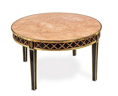 Diameter 120cm *30 cm height, round coffee tables with wooden top veneered and brass or chrome inlaid. A marble top gilt brass mounted ebonised circular coffee ...