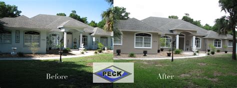 Before And After Exterior House Painting Photo By Peck Painting