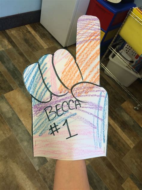 Paper Foam Fingers Sport Related Crafts For Kids Sport Themed