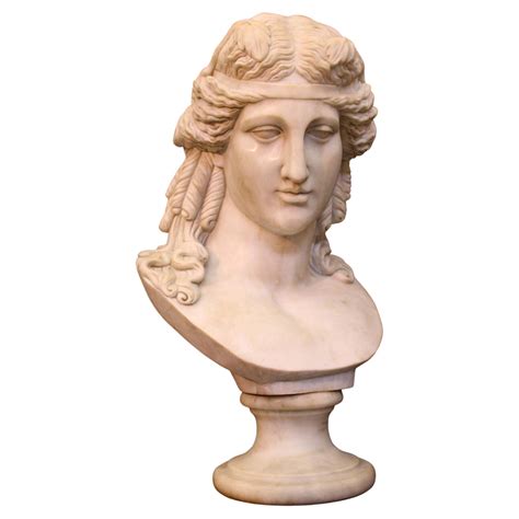 French Marble Bust Or Sculpture Of Madame Juliette Recamier Circa 1900