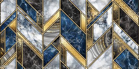 Seamless Abstract Background Modern Marble Mosaic Art Deco