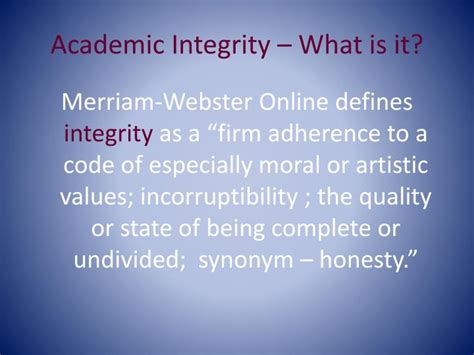 PPT - Let's Discuss Academic Integrity PowerPoint Presentation - ID:1875930