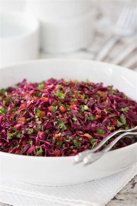 Asian Red Cabbage Slaw Recipe Red Cabbage Slaw Cabbage Slaw Side